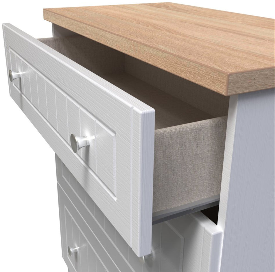 Vienna 3 Drawer Deep Table with Oak Top