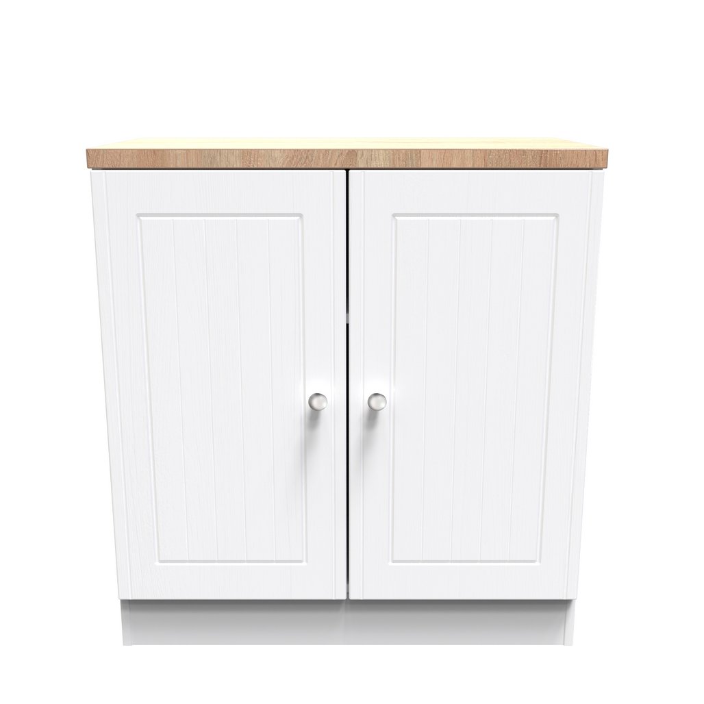 Vienna 2 Door Storage Unit with Oak Top