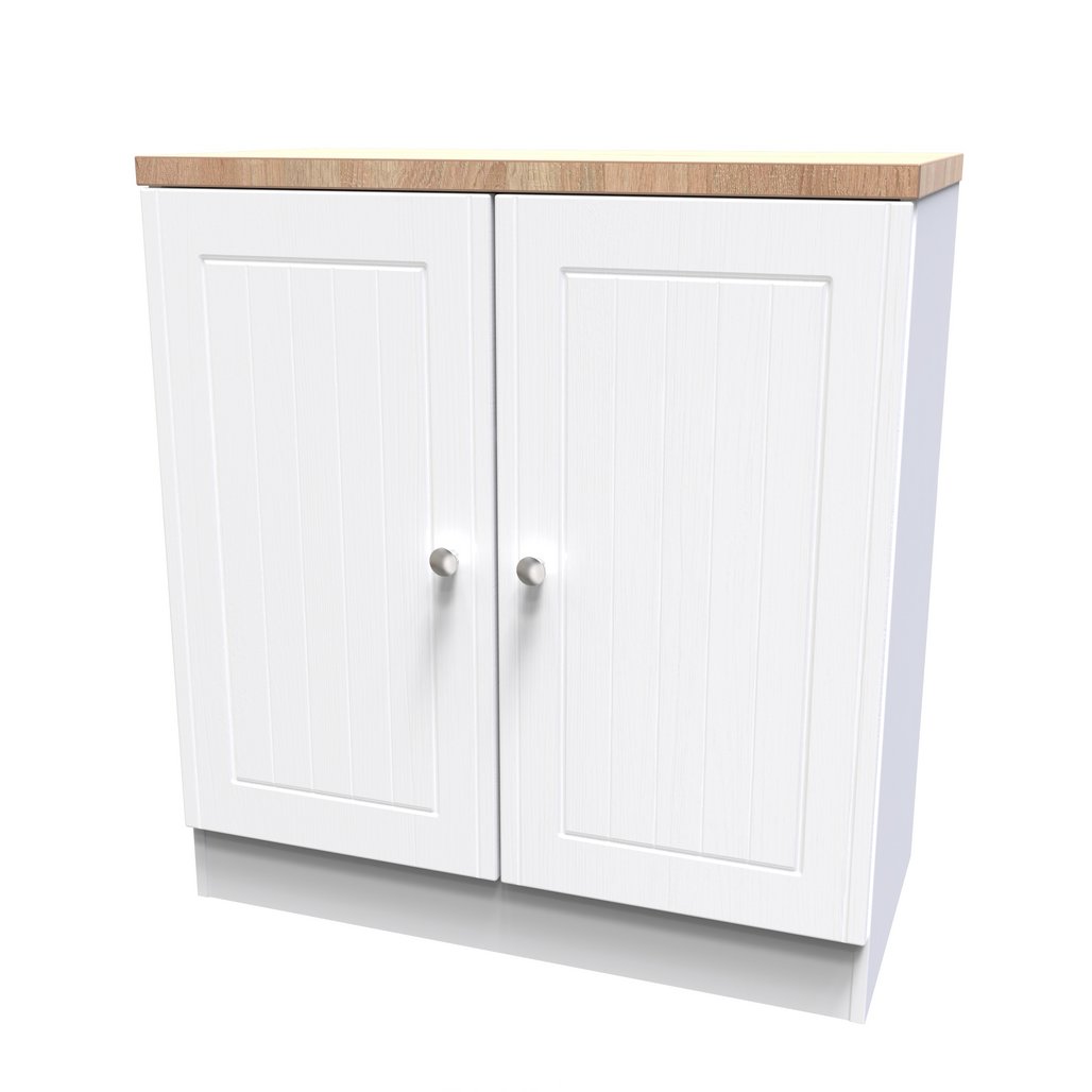 Vienna 2 Door Storage Unit with Oak Top