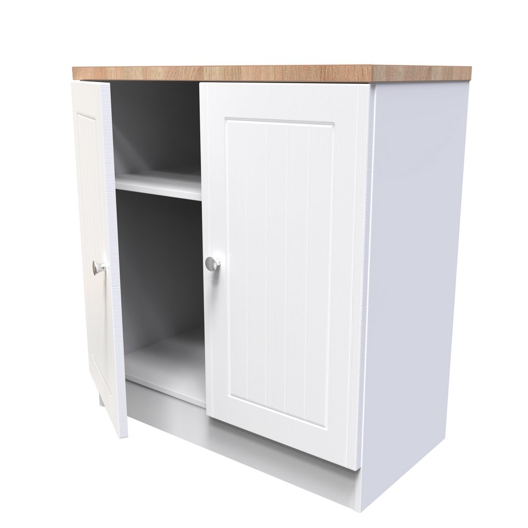 Vienna 2 Door Storage Unit with Oak Top