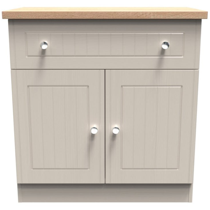 Vienna 2 Door 1 Drawer Sideboard with Oak Top