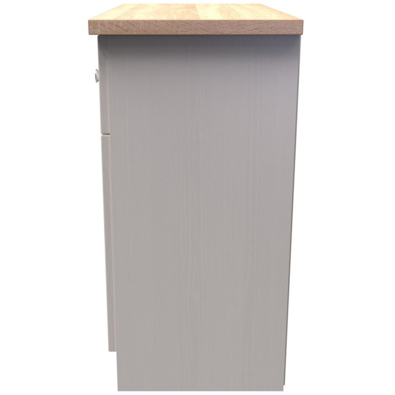 Vienna 2 Door 1 Drawer Sideboard with Oak Top
