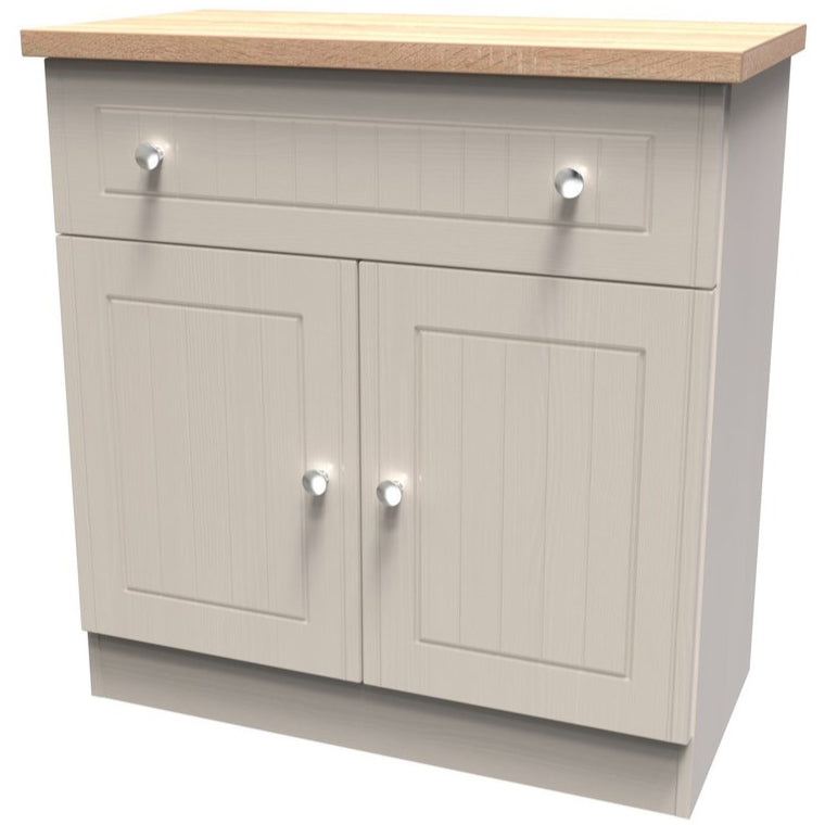 Vienna 2 Door 1 Drawer Sideboard with Oak Top