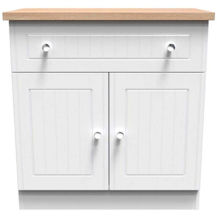 Vienna 2 Door 1 Drawer Sideboard with Oak Top