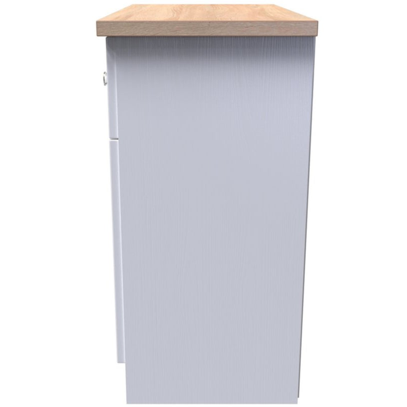 Vienna 2 Door 1 Drawer Sideboard with Oak Top