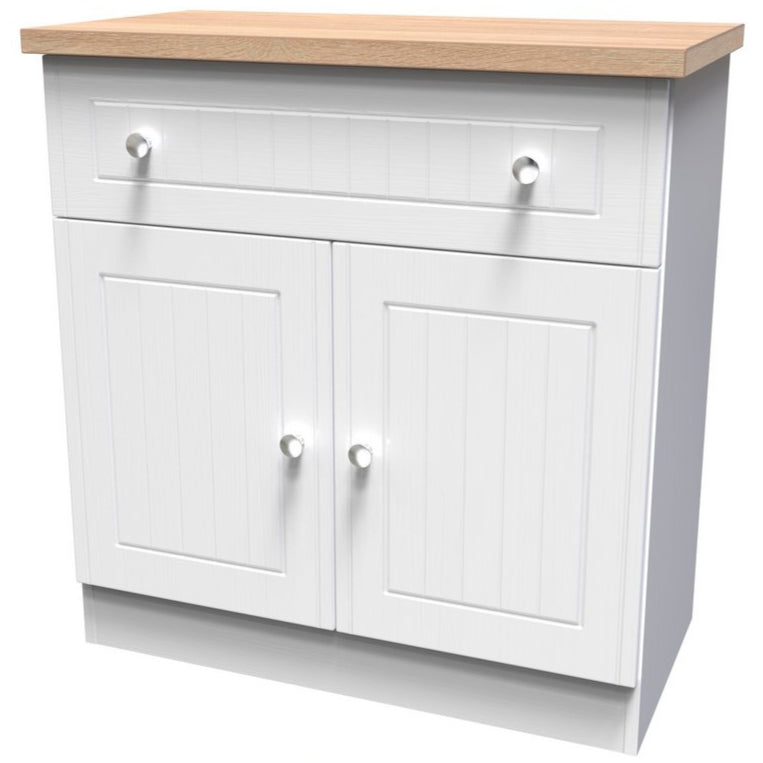 Vienna 2 Door 1 Drawer Sideboard with Oak Top