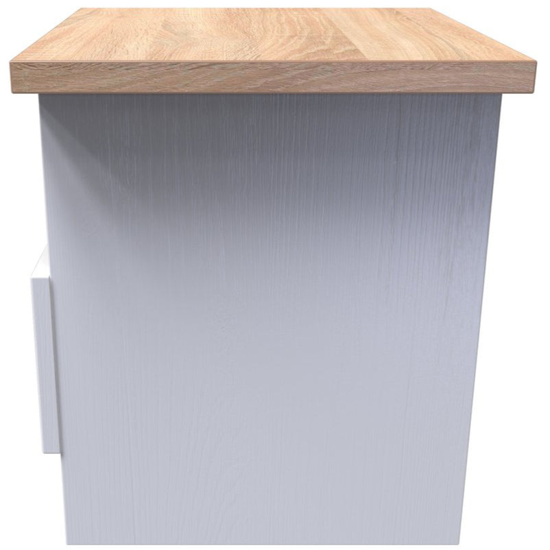 Vienna Bottom Drawer Lamp Table with Oak Top