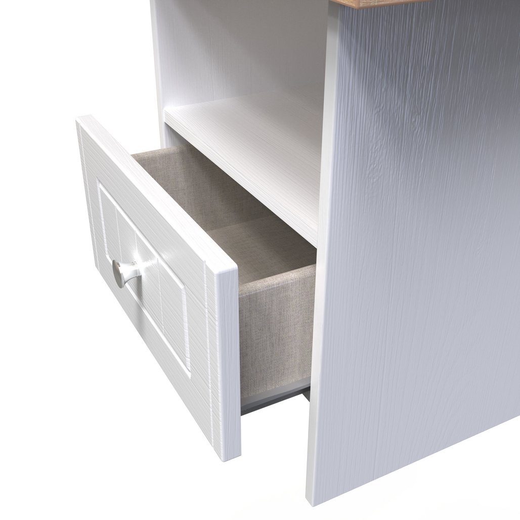 Vienna Bottom Drawer Lamp Table with Oak Top