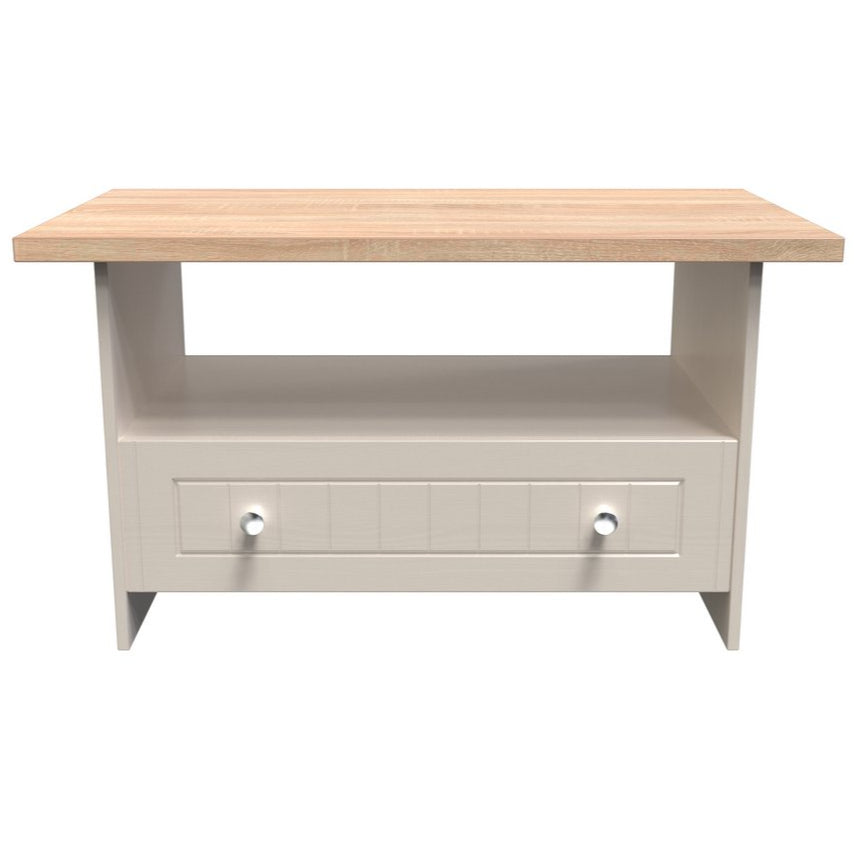 Vienna Bottom Drawer Coffee Table with Oak Top