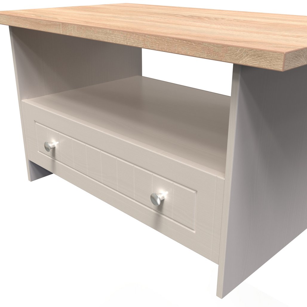 Vienna Bottom Drawer Coffee Table with Oak Top