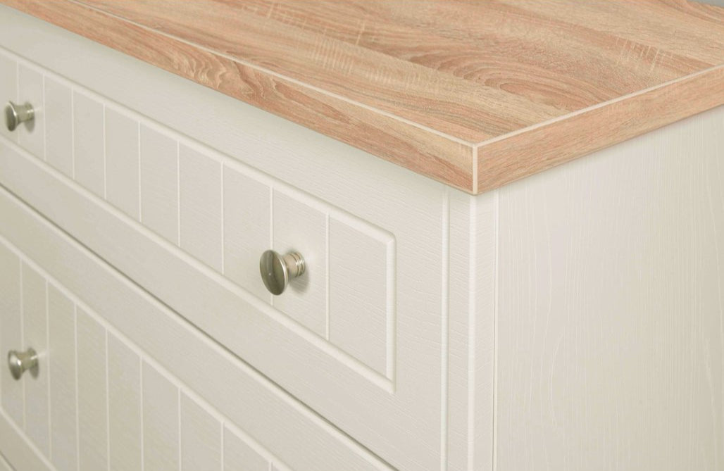 Vienna 5 Drawer Chest with Oak Top