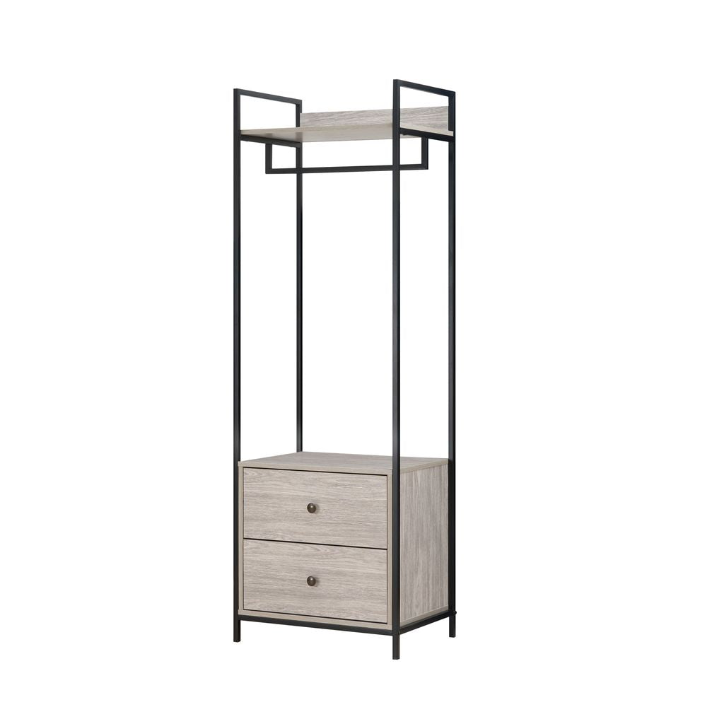 Alva Open Wardrobe with 2 Drawers 3 Piece Bedroom Set