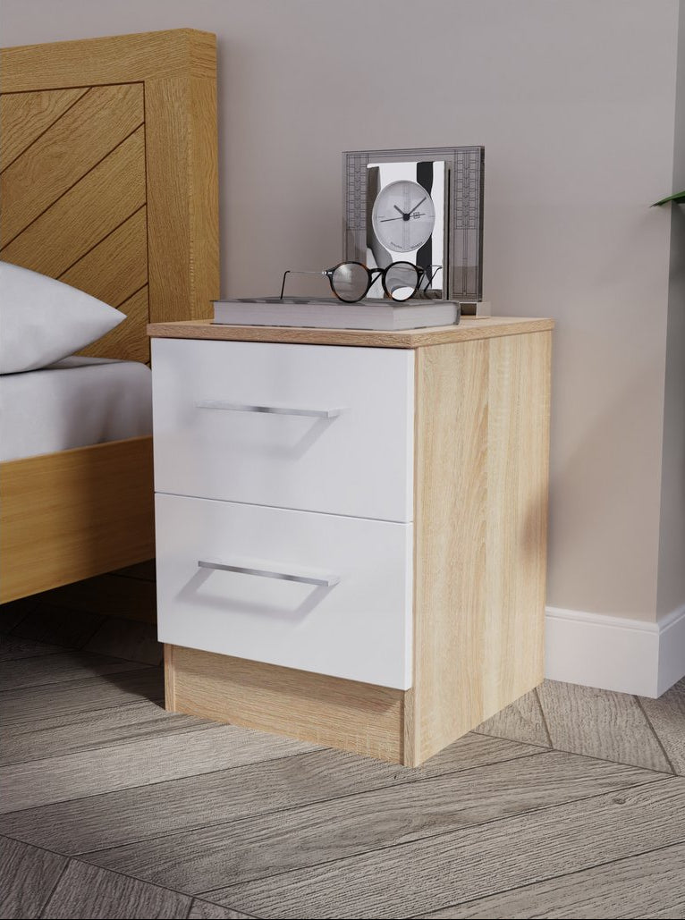 Worcester 2 Drawer Bedside Table