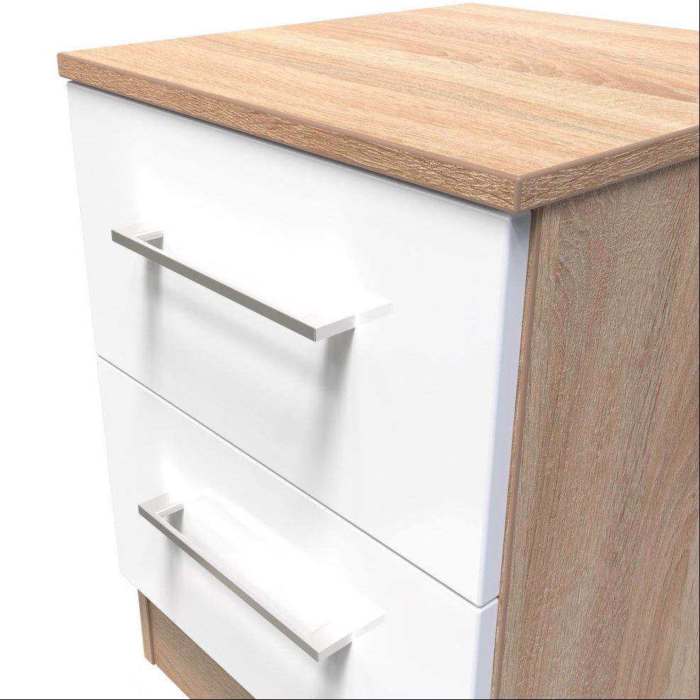 Worcester 2 Drawer Bedside Table