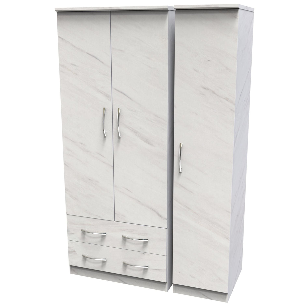 Avon 2 Drawer 3 Door Triple Wardrobe