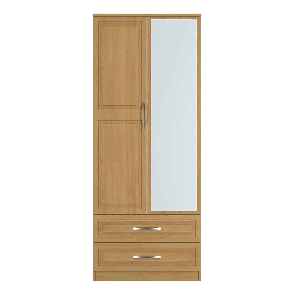 Dorset Mirrored 2 Door 2 Drawer Wardrobe