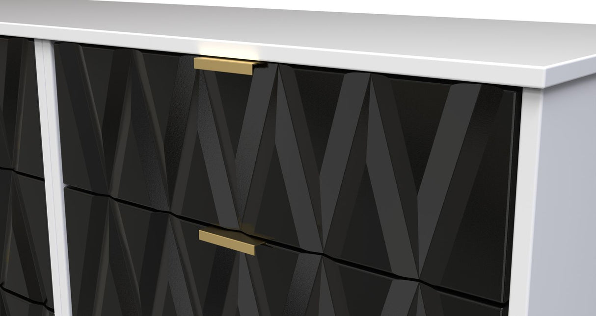 Diamond 6 Drawer Midi Chest with Gold Hairpin Legs