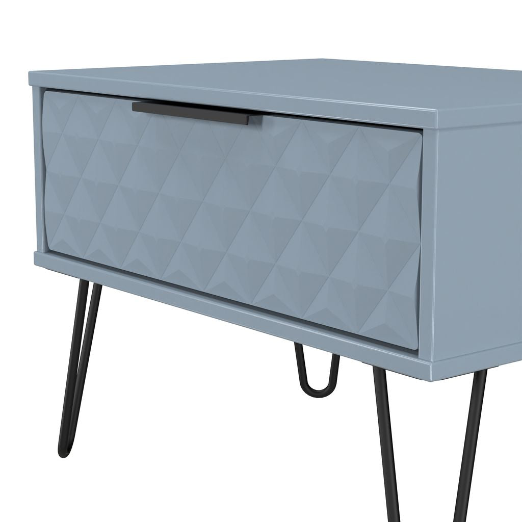 Harlequin 1 Drawer Midi Chest with Black Hairpin Legs