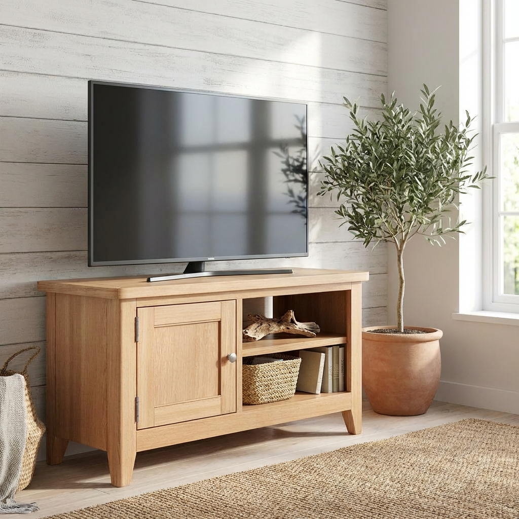 Atlas 1 Door TV Cabinet with Open Shelves