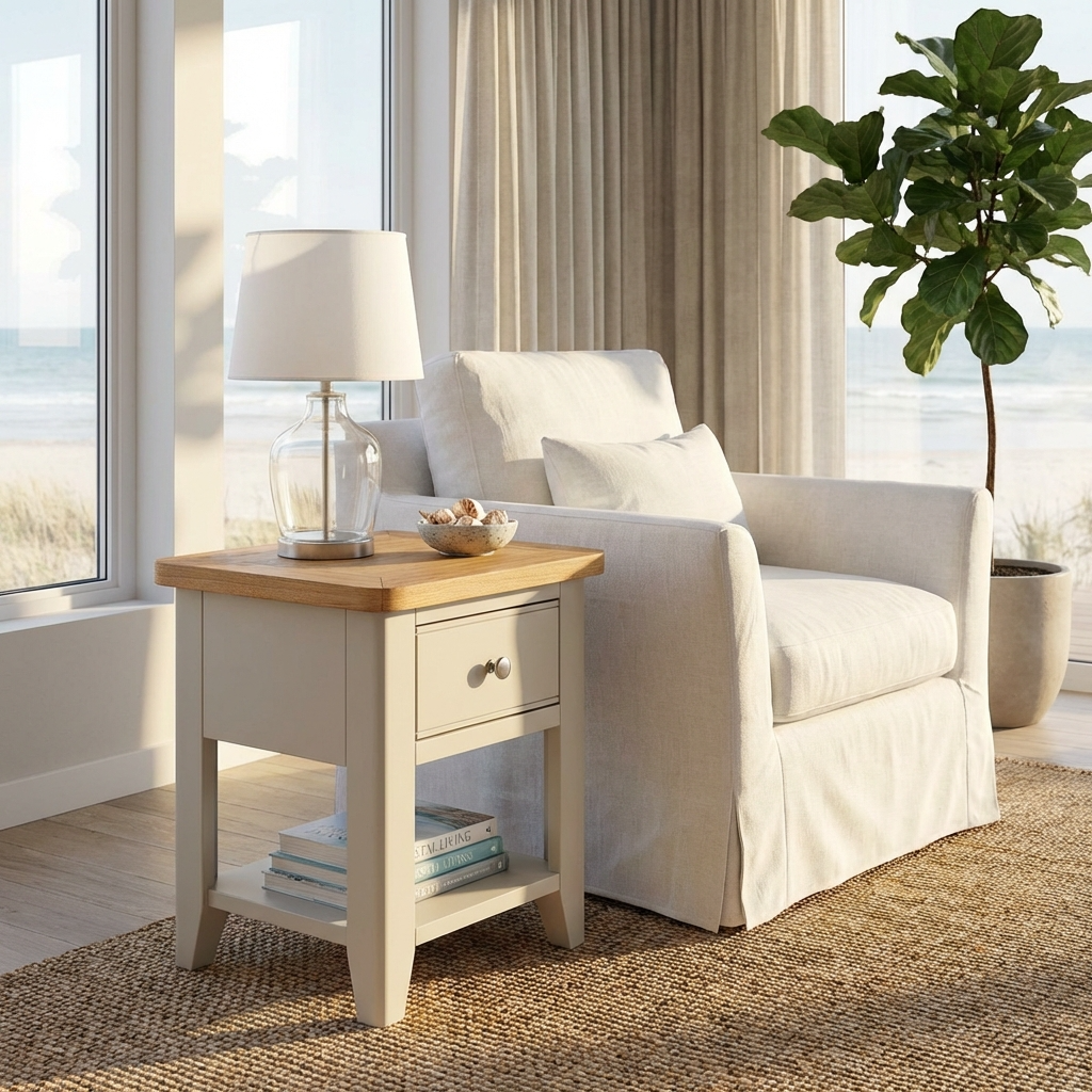 Atlas 1 Drawer Lamp Table