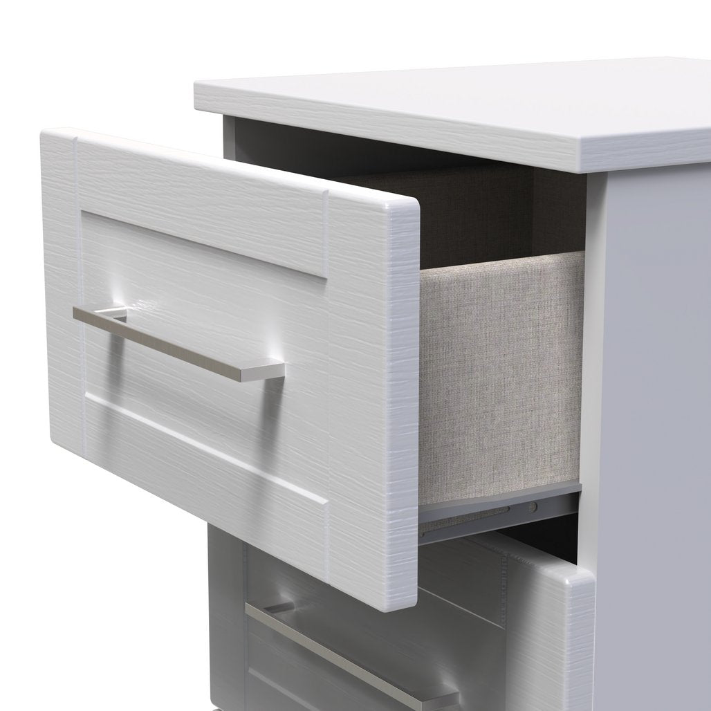 York 3 Drawer Bedside Table