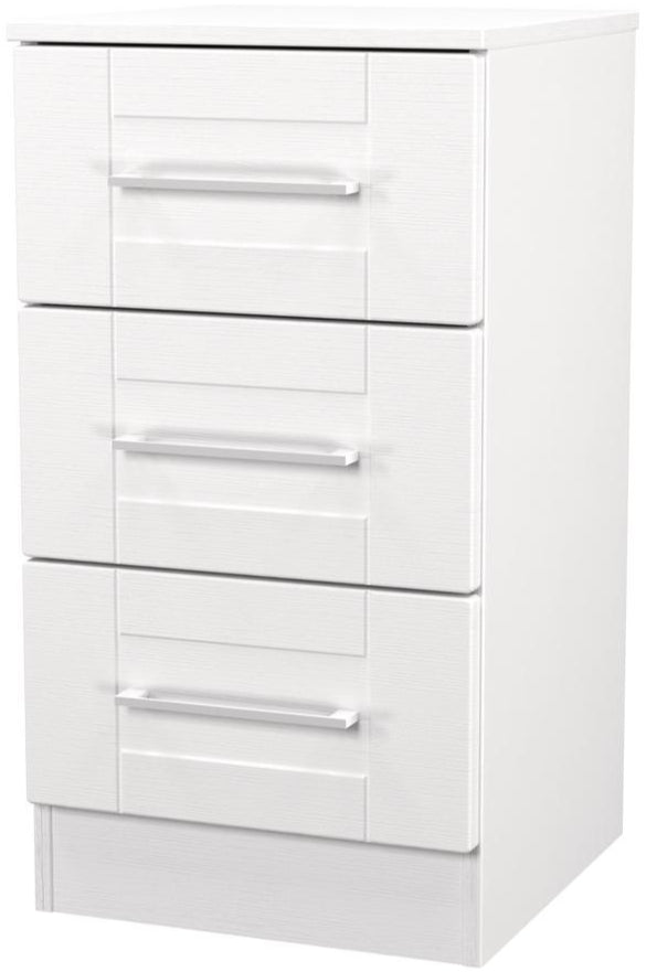 York 3 Drawer Bedside Table