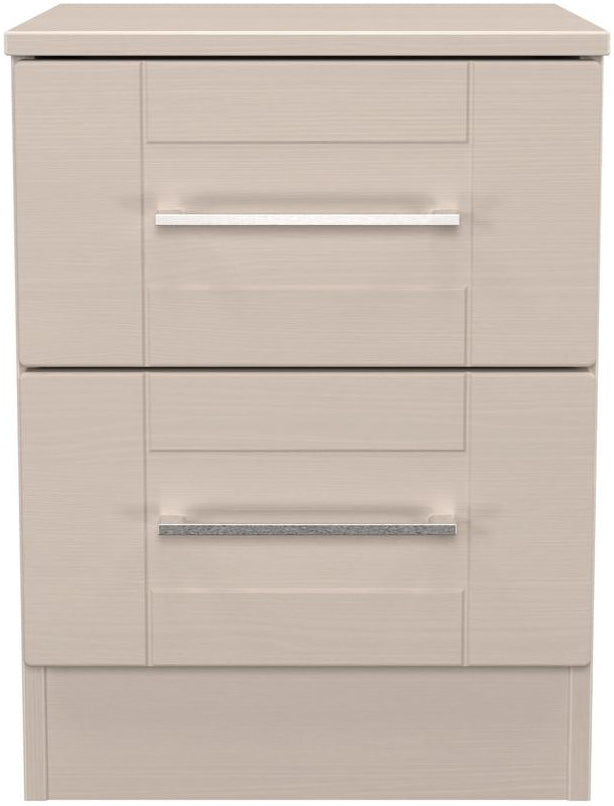 York 2 Drawer Bedside Table