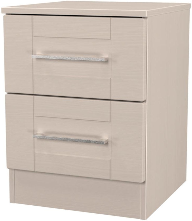 York 2 Drawer Bedside Table