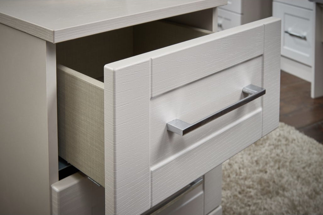 York 3 Drawer Bedside Table