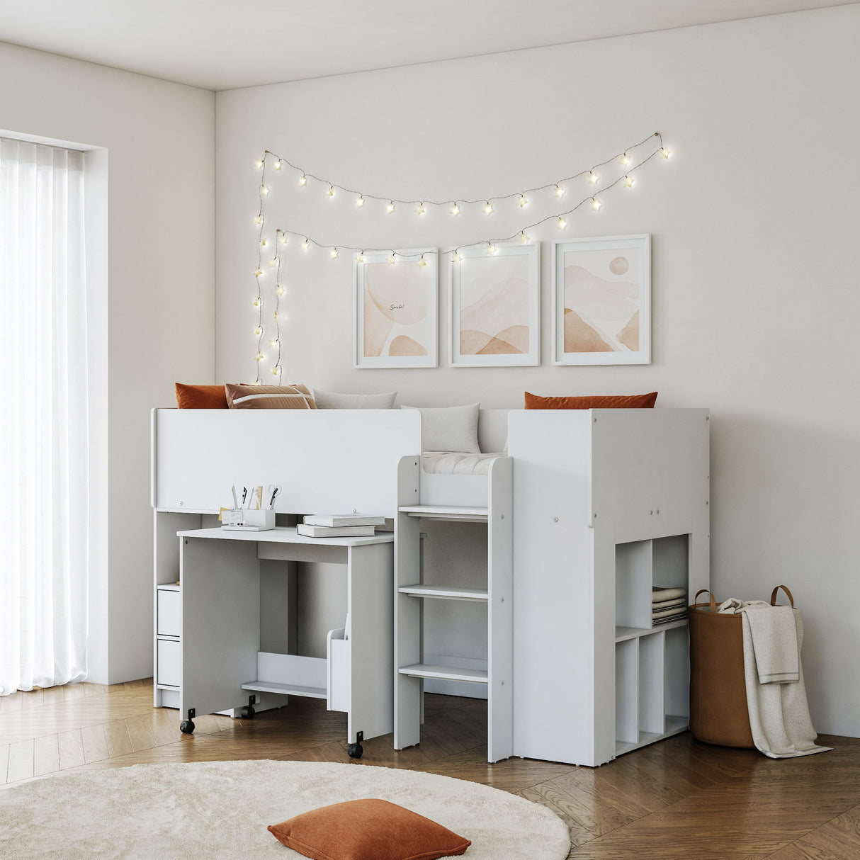 Marley Mid Sleeper Bed with Desk