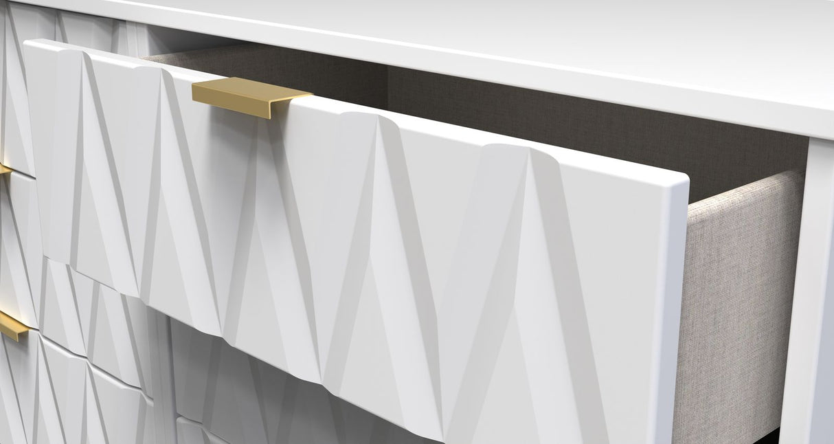 Diamond 6 Drawer Midi Chest with Gold Hairpin Legs