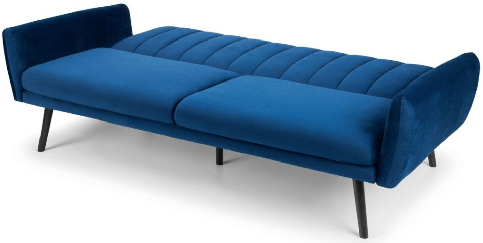 Afina 3 Seater Velvet Clic Clac Fold Down Sofa Bed - Julian Bowen