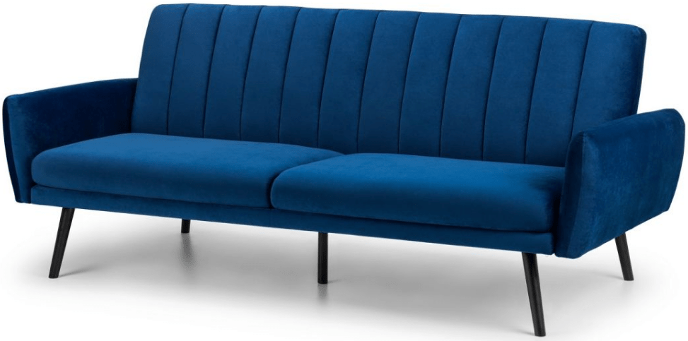 Afina 3 Seater Velvet Clic Clac Fold Down Sofa Bed - Julian Bowen