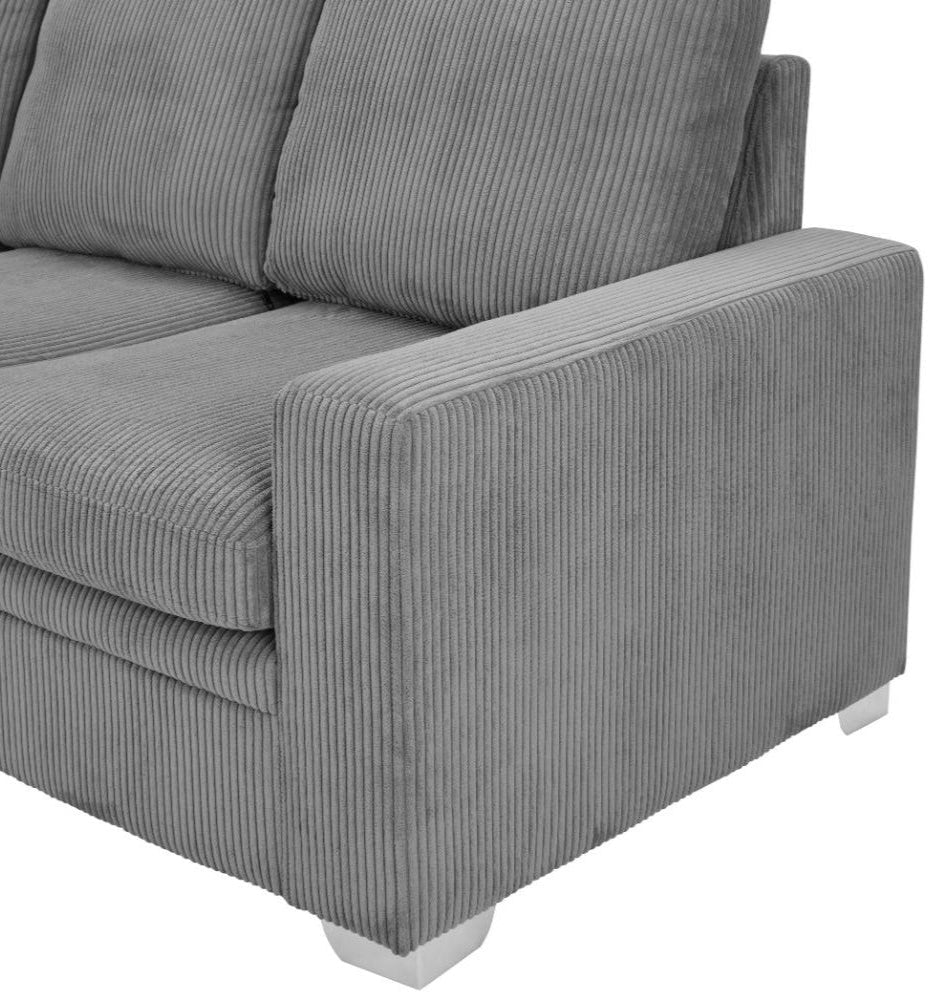 Allison Jumbo Cord Left Hand Corner Sofa - TGC