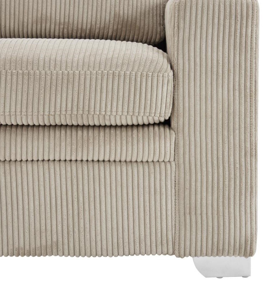 Allison Jumbo Cord Left Hand Corner Sofa - TGC