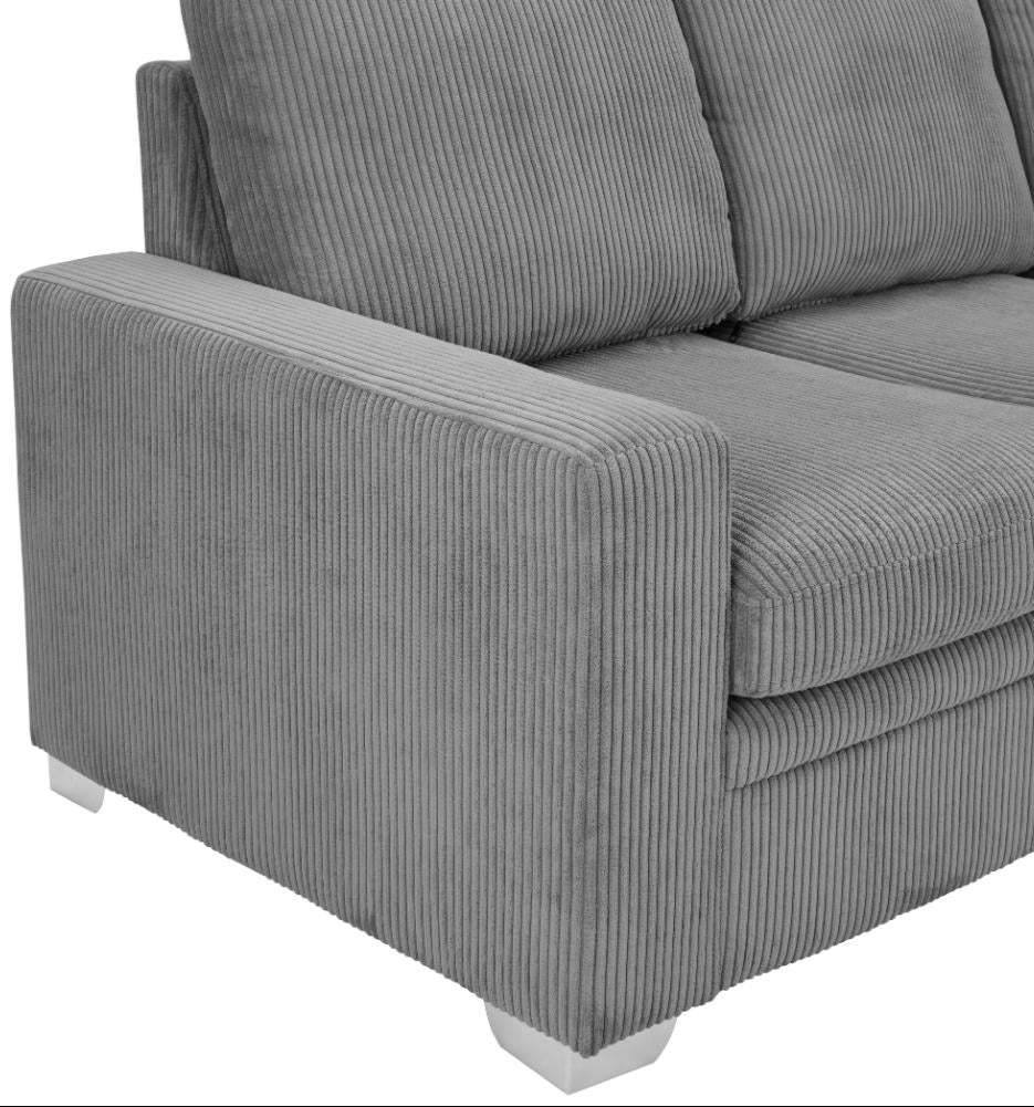 Allison Jumbo Cord Right Hand Corner Sofa - TGC