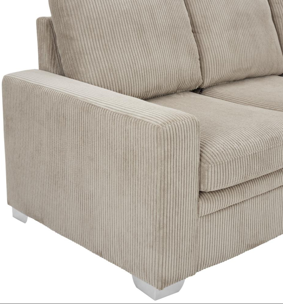 Allison Jumbo Cord Right Hand Corner Sofa - TGC