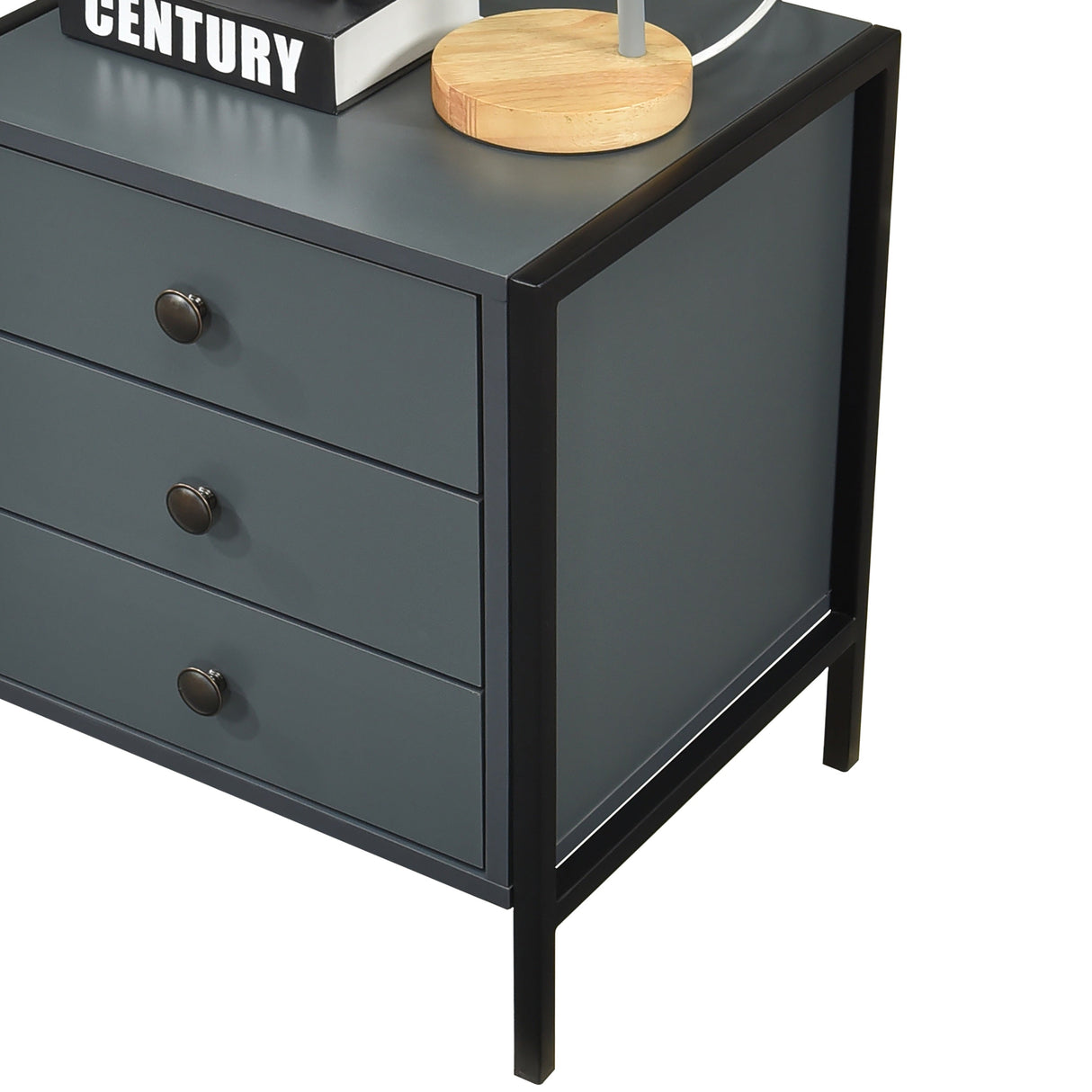Alva 3 Drawer Bedside Table - Swish Furniture