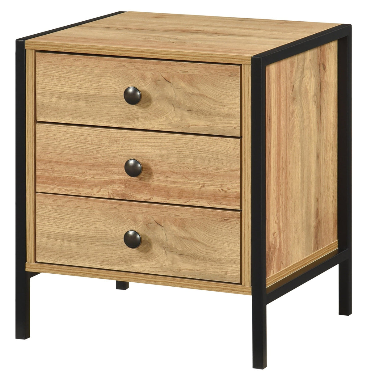 Alva 3 Drawer Bedside Table - Swish Furniture