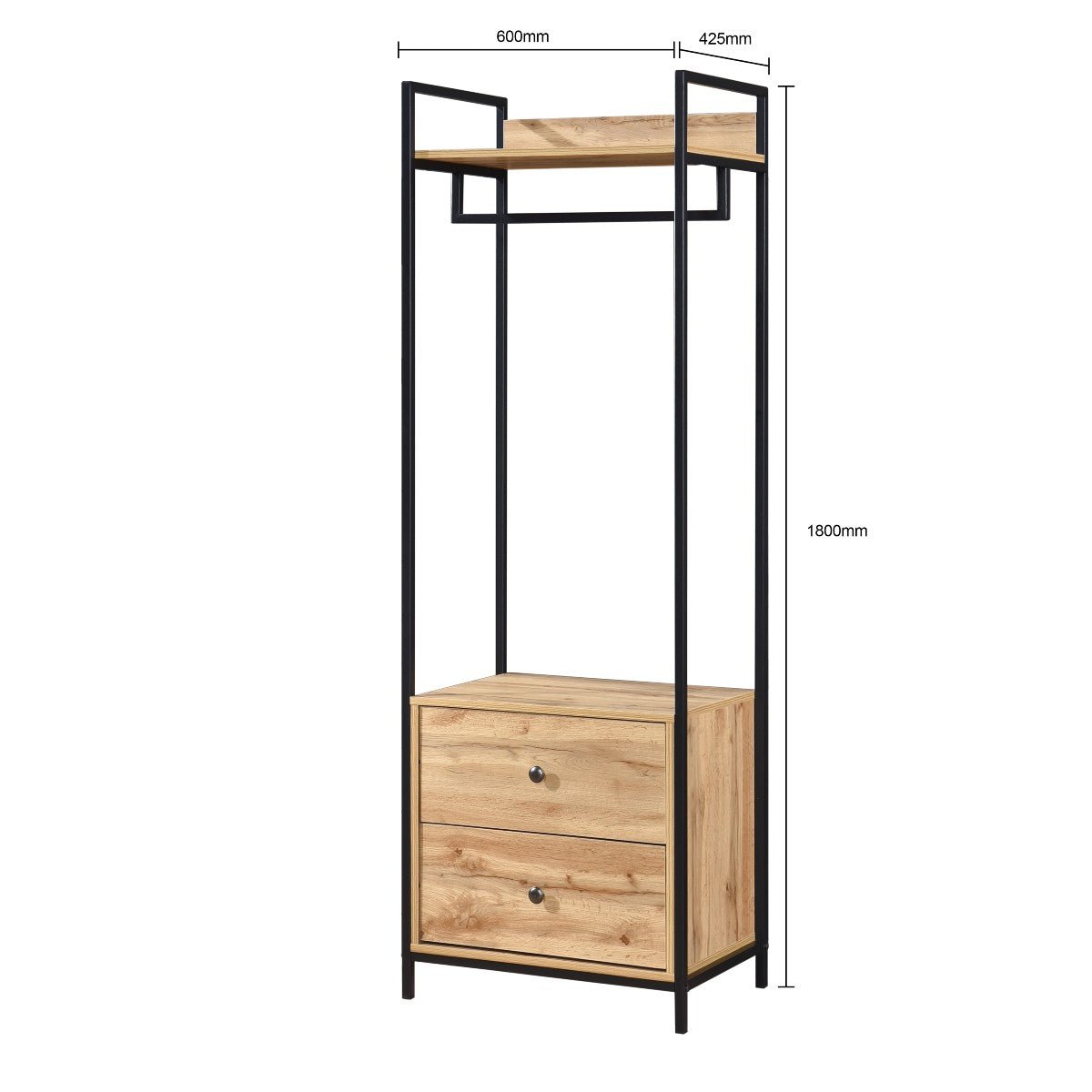 Alva Open Wardrobes with Drawers & Shelves - Swish Furniture