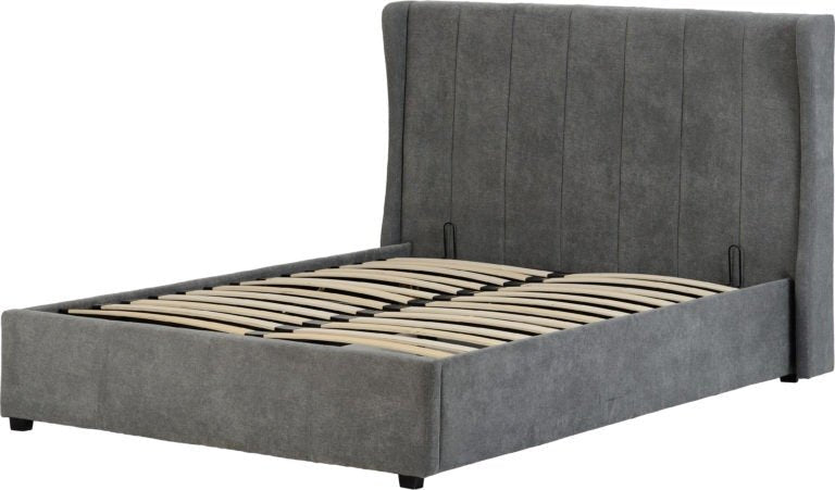 Amelia Velvet Storage Ottoman Bed - Seconique