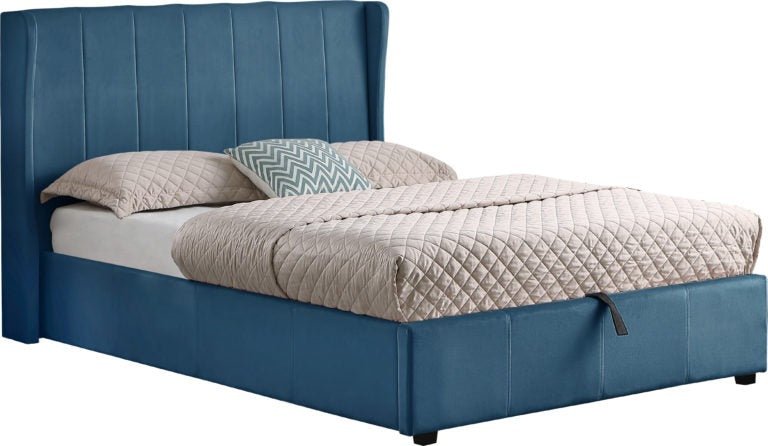 Amelia Velvet Storage Ottoman Bed - Seconique