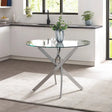 Anderson Glass Top Round Dining Table - Julian Bowen