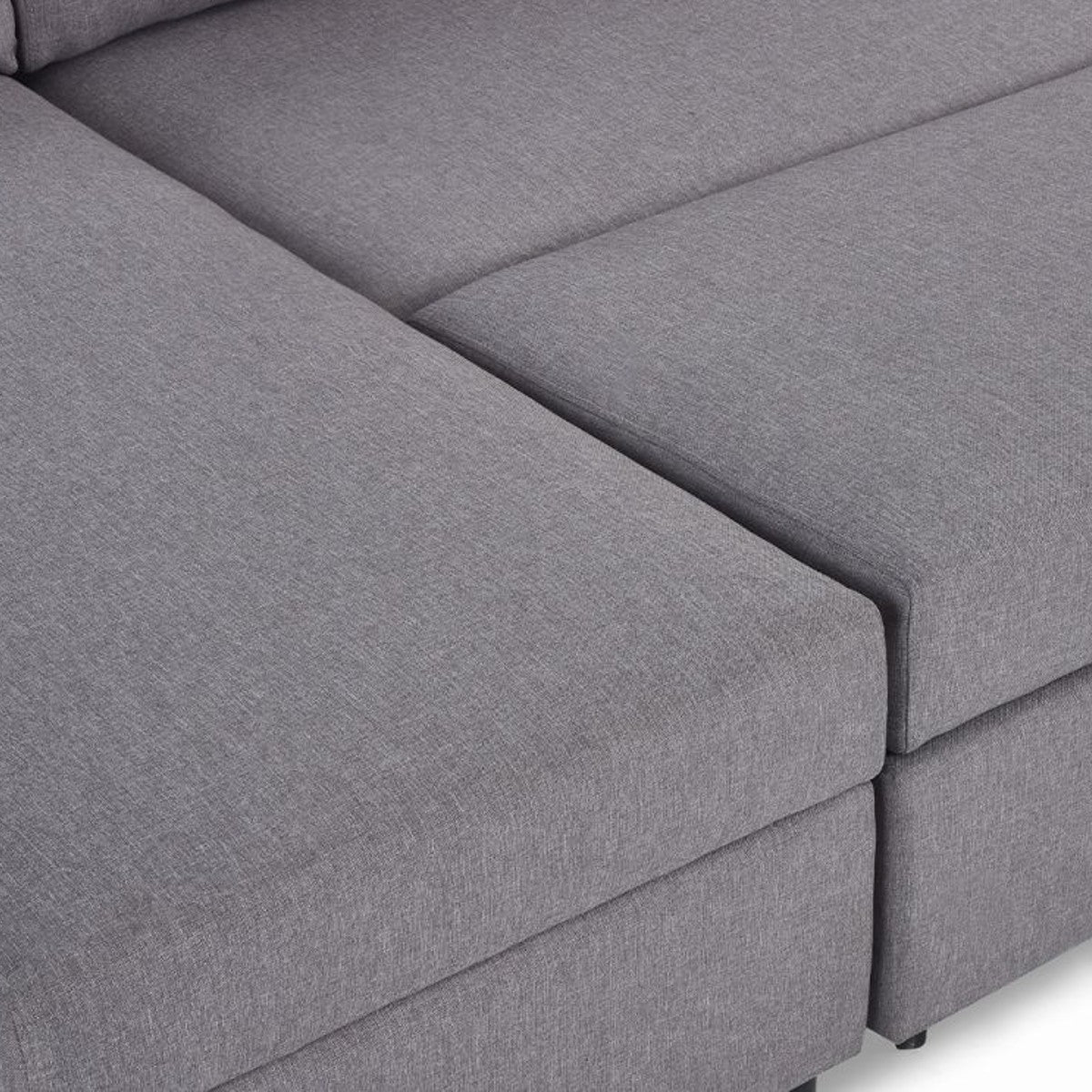 Angel Linen Fabric Chaise Sofa Bed - Julian Bowen