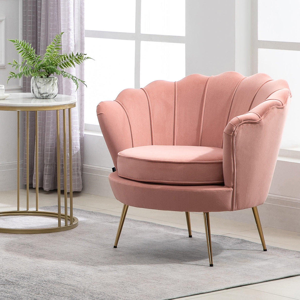 Ariel Retro Chair with Gold Legs - Birlea