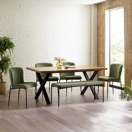 Aron Herringbone Dining Table - Julian Bowen