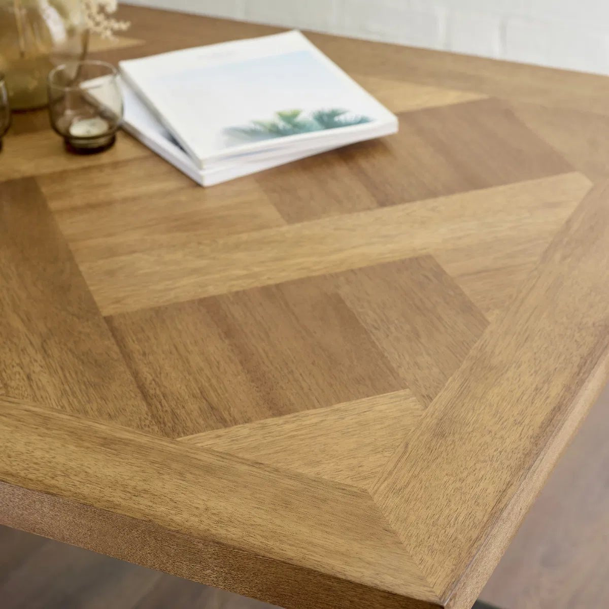 Aron Herringbone Dining Table - Julian Bowen