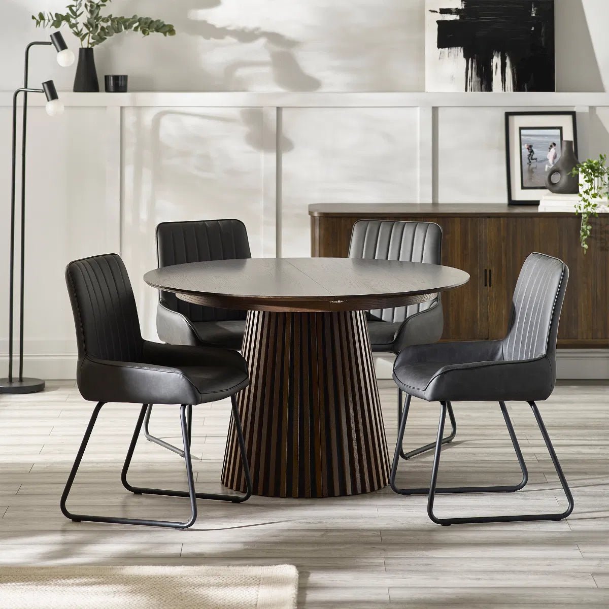 Arya Round Extending Dining Table - Julian Bowen