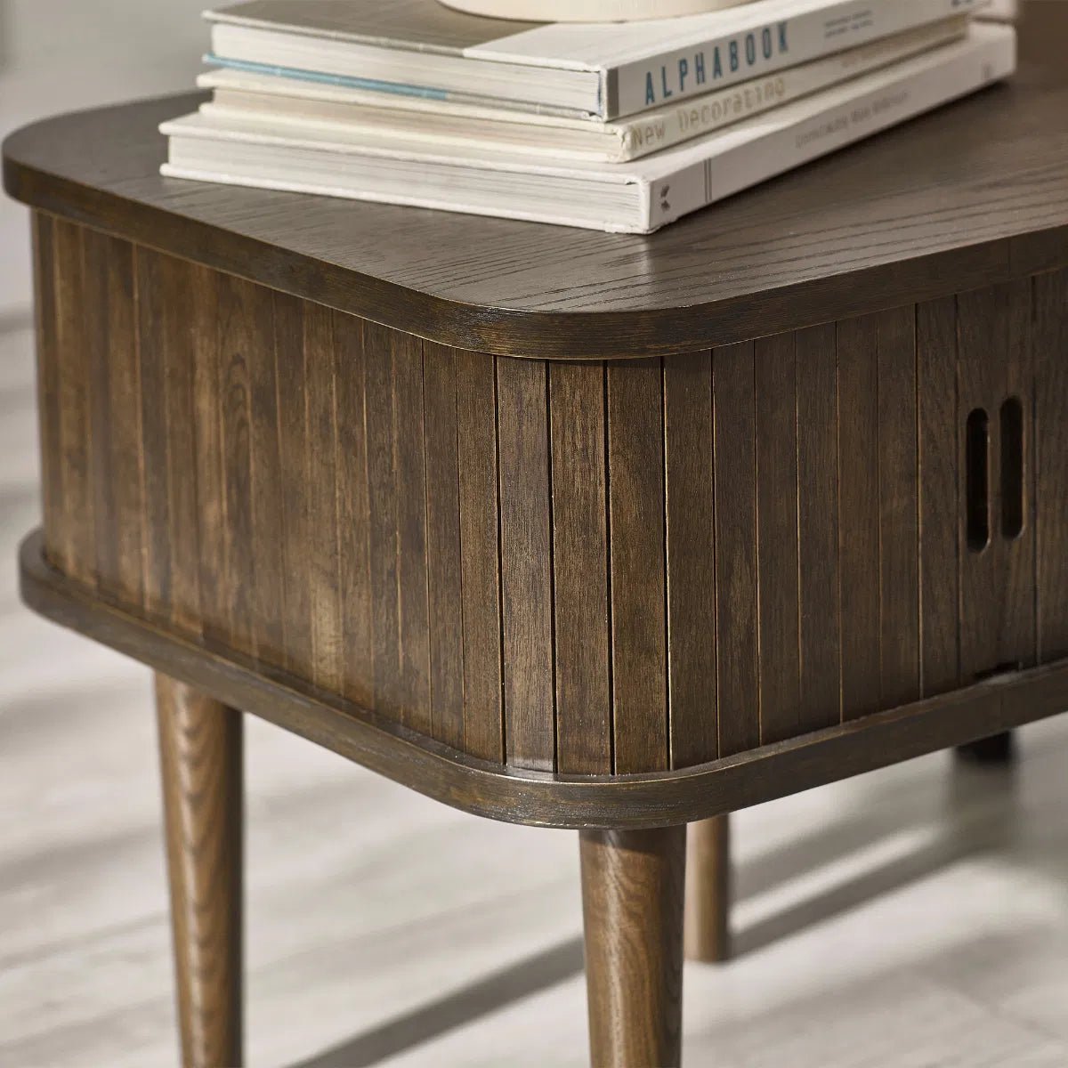 Arya Side Table with 2 Sliding Doors - Julian Bowen