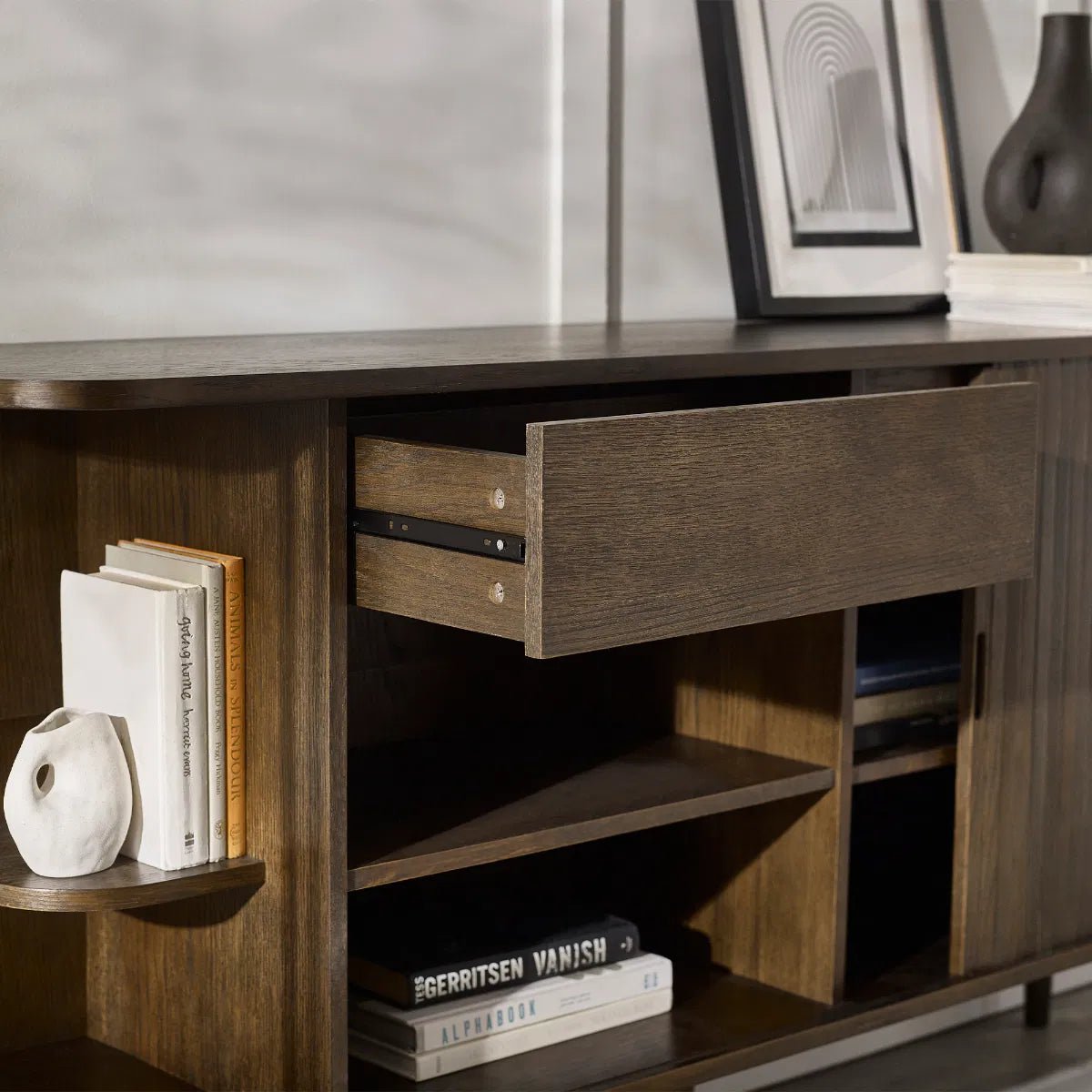 Arya Sideboard with 2 Sliding Doors - Julian Bowen